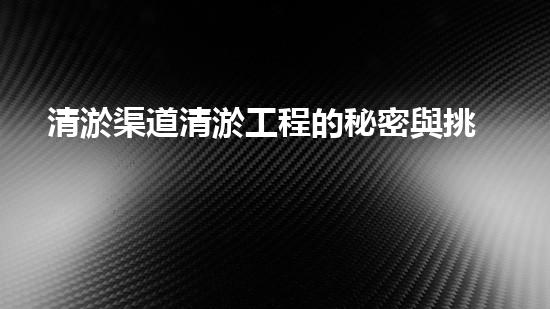 清淤渠道清淤工程的秘密與挑戰(zhàn)：如何高效應(yīng)對(duì)水體污染征詢(xún)題？